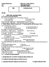 Kiểm tra 45 phút học kì năm học 2016 - 2017 môn Công nghệ 7